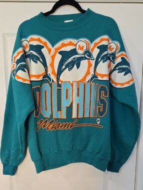 1996 MIAMI DOLPHINS Made in USA Size XL Vintage NFL Sweat-Shirt / E3972S